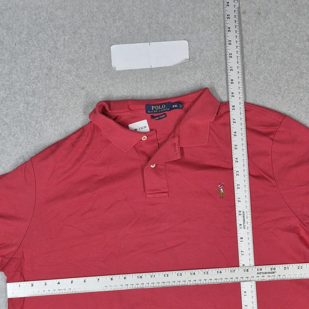 Polo Ralph Lauren Men Polo XXL Red Embroidered Pony Pima Soft